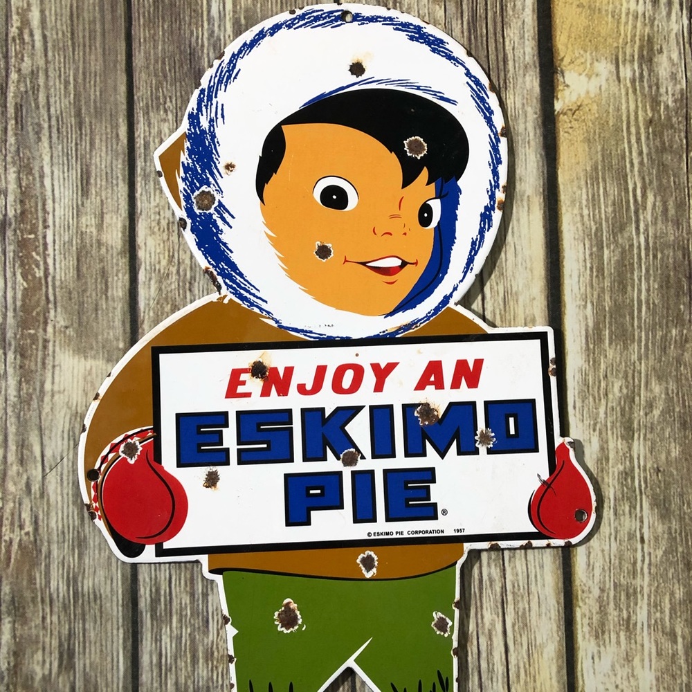 VINTAGE “ESKIMO PIE” PORCELAIN SIGN